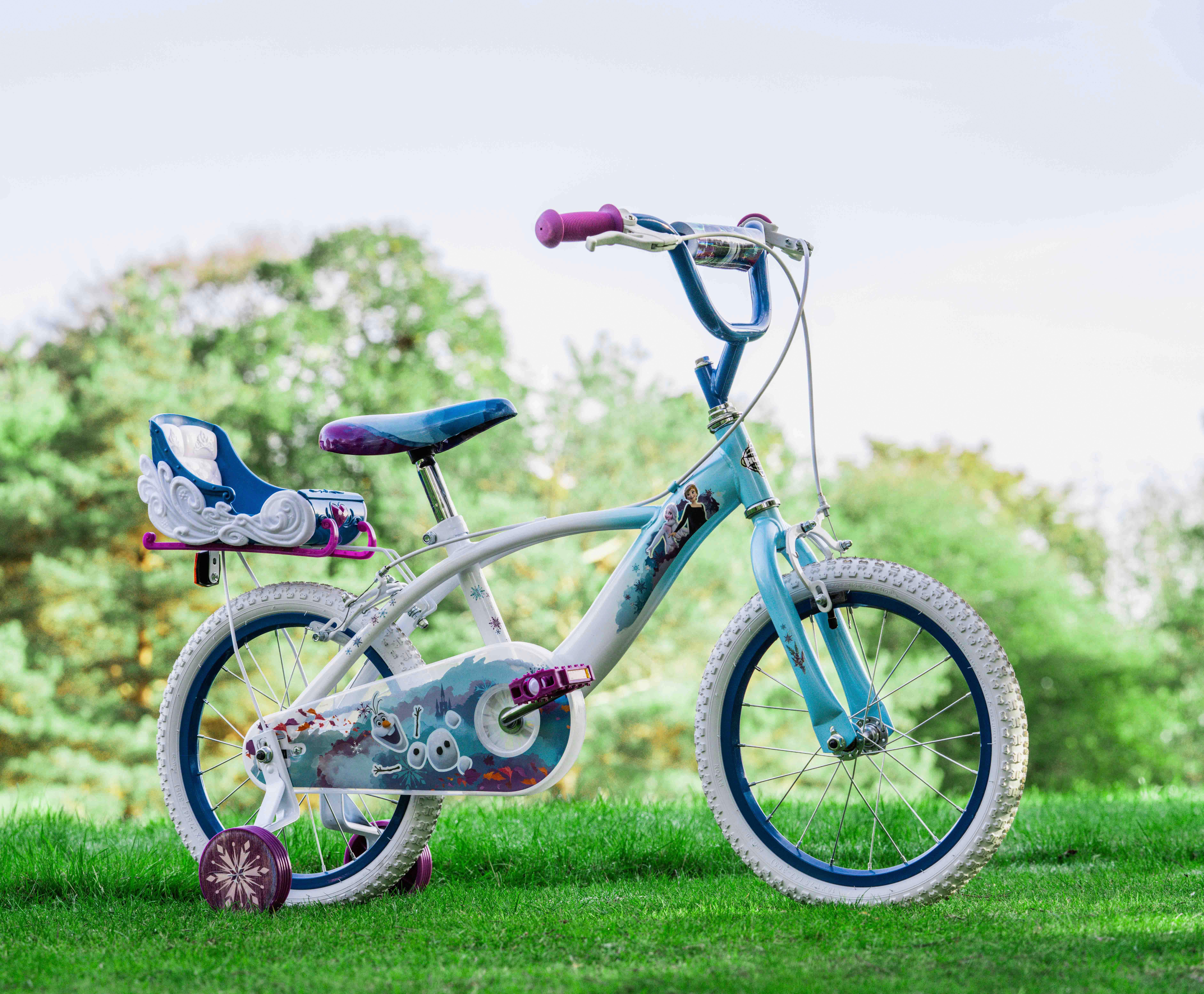 Kinderfahrrad Huffy Frozen 16" Bike - Weiß/Hellblau, Basics, Metall (54/84.5/112cm)