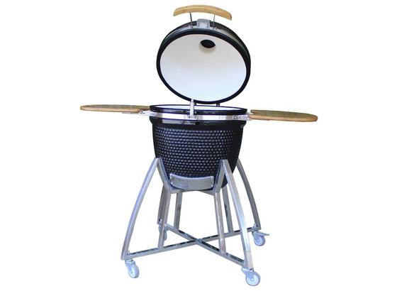 Holzkohlegrill Fire King Kamado L - Schwarz/Braun, MODERN, Holz/Keramik (130mm) Holzkohlegrill Fire King Kamado L - Schwarz/Braun, MODERN, Holz/Keramik (130mm)