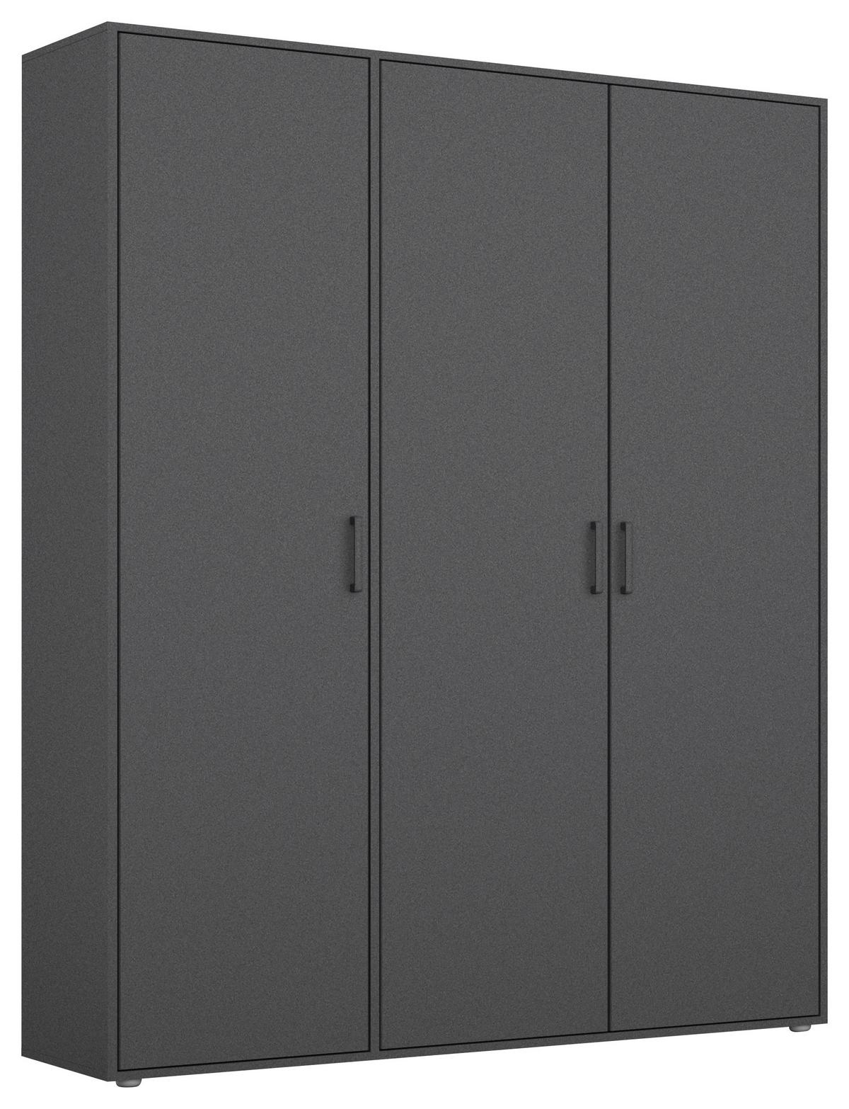 Drehtürenschrank Voyager Grau 140 Cm - Grau, MODERN, Holzwerkstoff (140/194/53cm) - Rauch Möbel