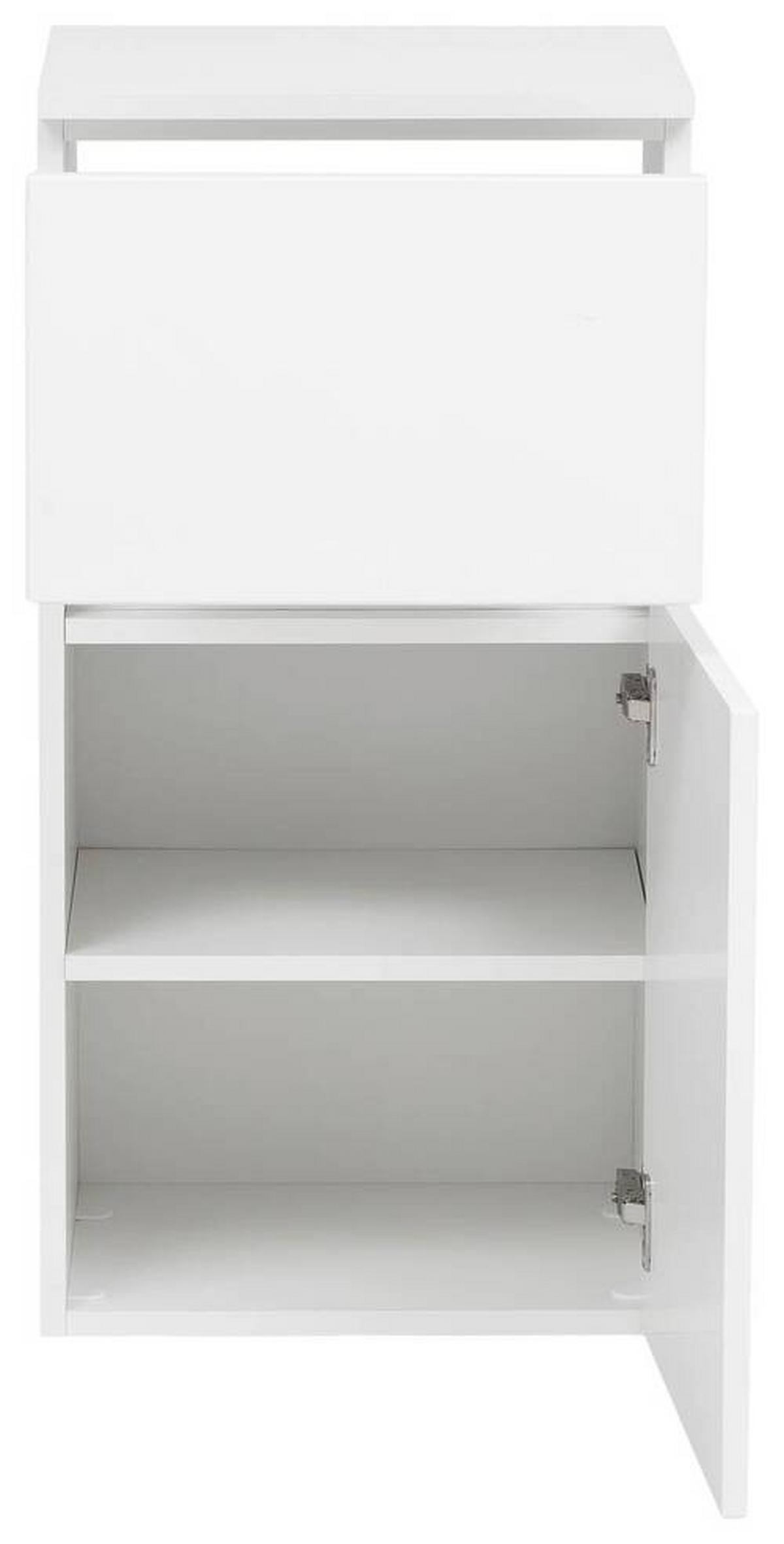 Unterschrank Kopenhagen B: 40 Cm Weiß - Silberfarben/Weiß, KONVENTIONELL, Holzwerkstoff (40/79/35cm) - Held