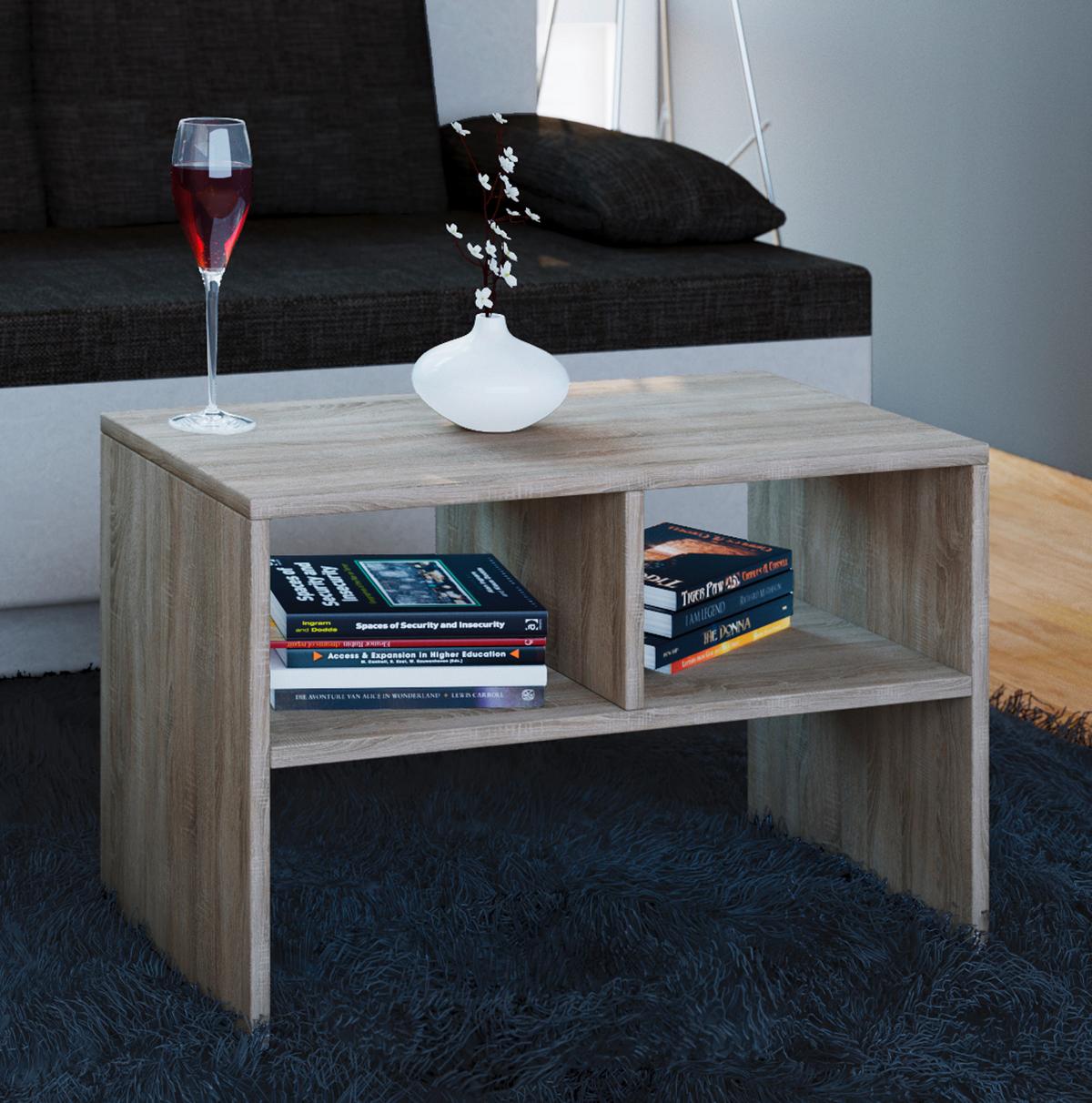 Konferenčný stolík Nachto dekor dub Sonoma - farba duba, Basics, kompozitné drevo (63/30/40cm) - MID.YOU