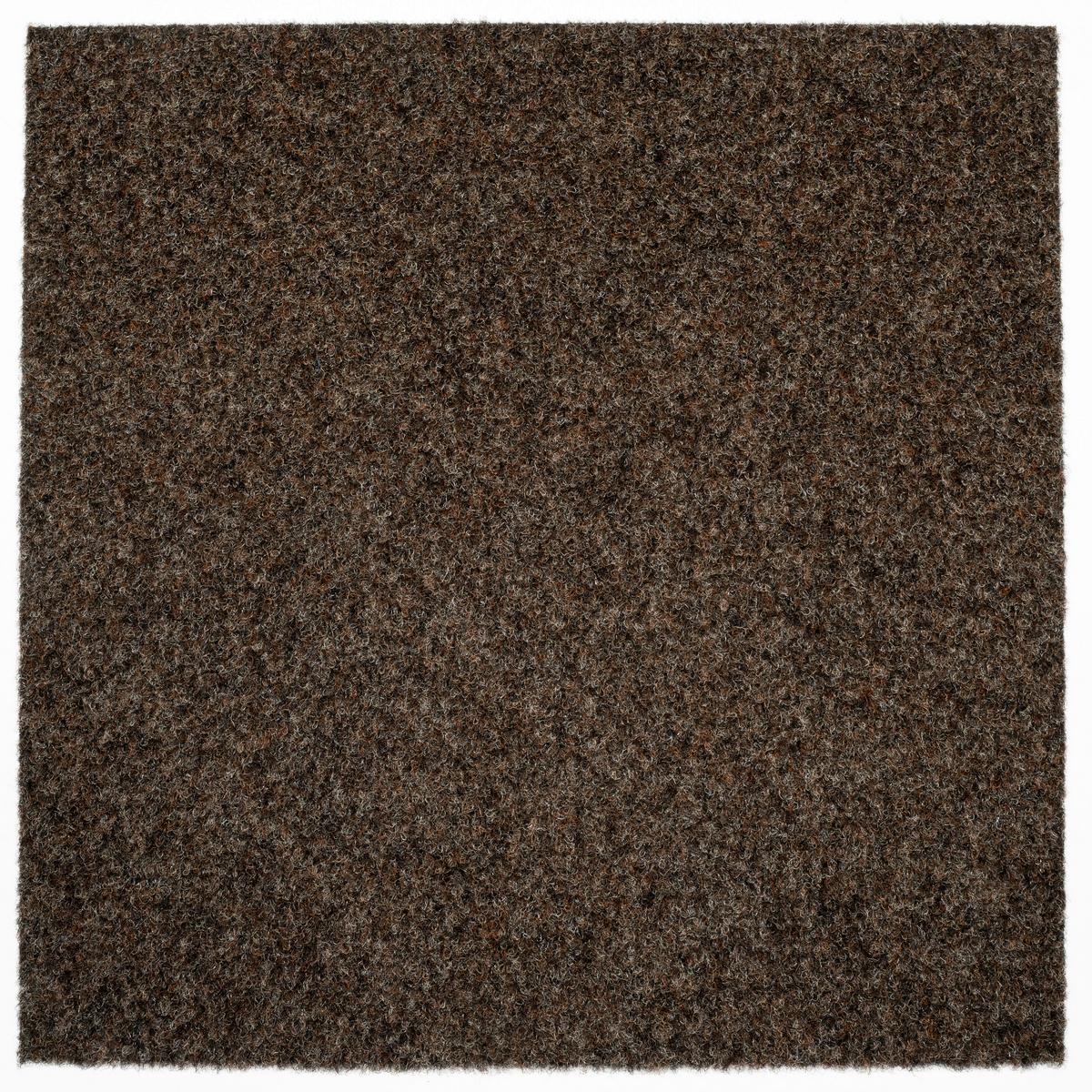 Teppichfliese Braun Solid Vel 50x50 cm Florhöhe 4 mm - Braun, Basics, Textil (50/50cm)