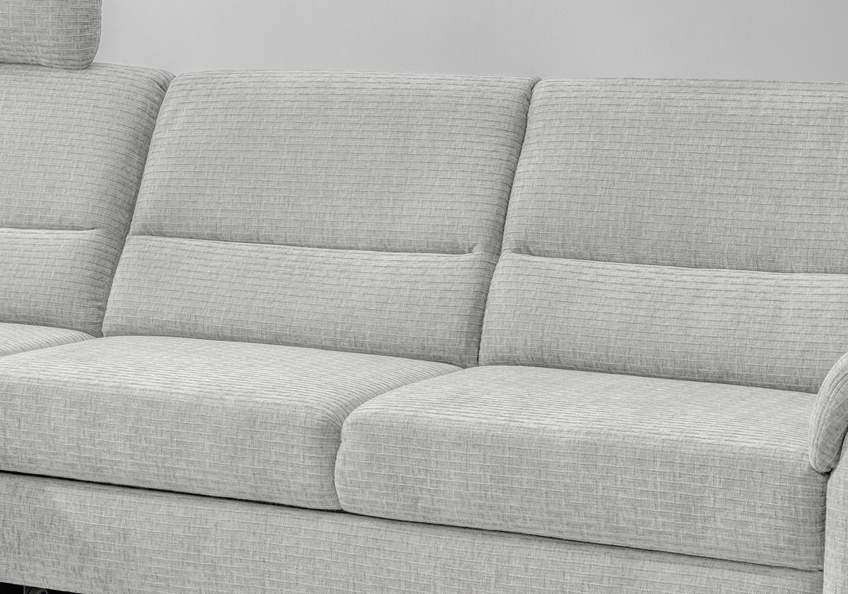 Ecksofa Cavoli, Weiß S: 176x279 cm - Schwarz/Weiß, MODERN, Textil (176/279cm) - Livetastic