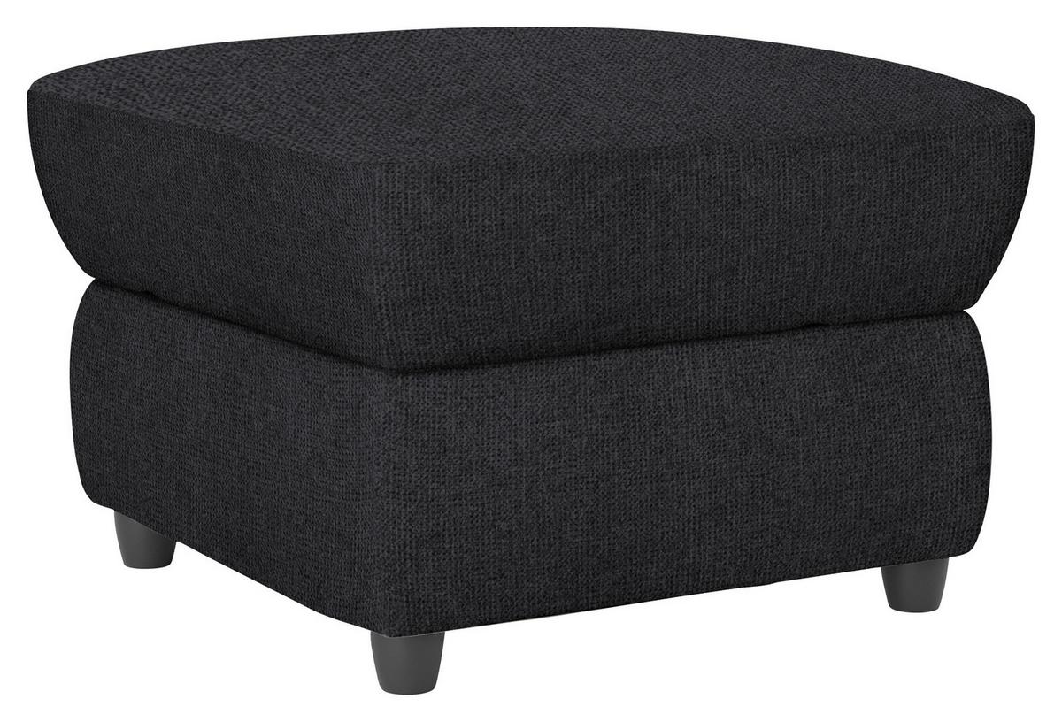 Polsterhocker Boston Mit Stauraum Schwarz Chenille - Schwarz, KONVENTIONELL, Textil (68/45/68cm) - Livetastic