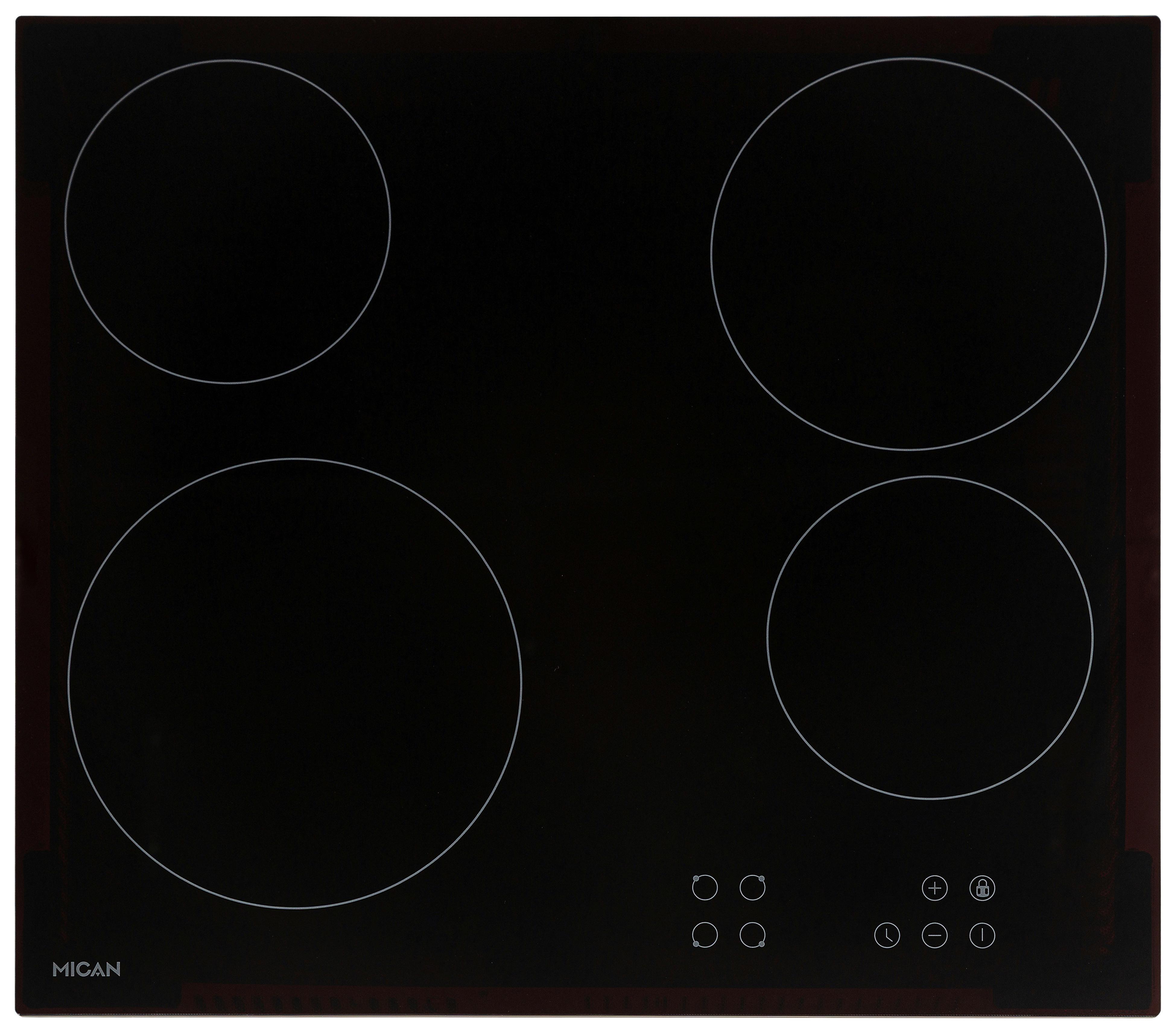 Kochfeld Cka4z - Schwarz, Basics, Glas (58/4,5/51cm) - Mican