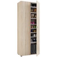 Schuhschrank Vandol Eiche Dekor B: 71 cm - Schwarz/Sonoma Eiche, Design, Holzwerkstoff (71/180/39cm) - MID.YOU