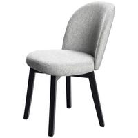 Stuhl Nala Webstoff Hellgrau, B: 50cm - Hellgrau/Schwarz, MODERN, Holz/Textil (50/85/61cm)