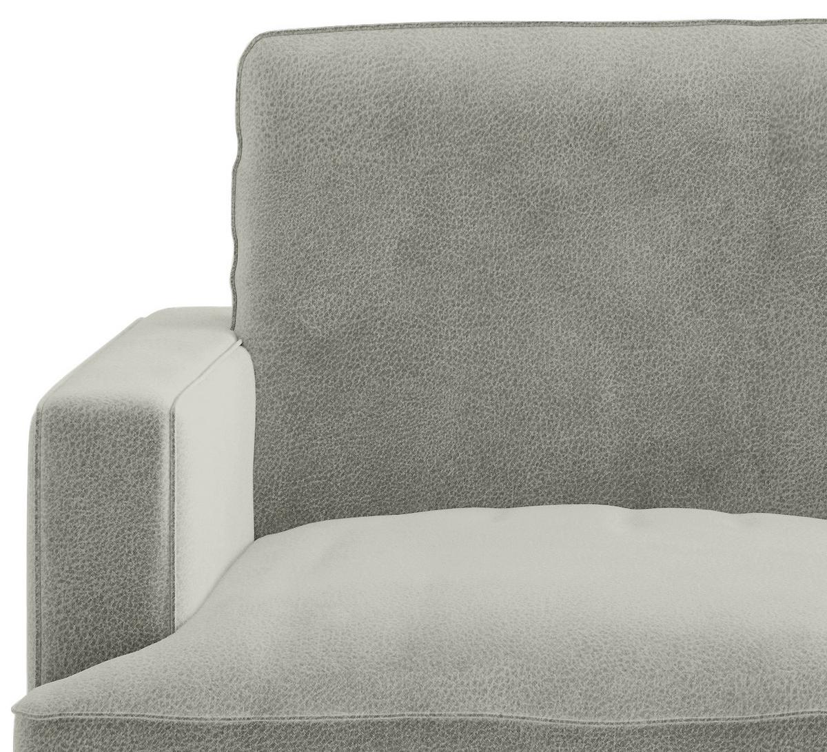 Sitzgarnitur Bali - Hellgrau/Schwarz, Design, Textil (250/202cm) - Livetastic