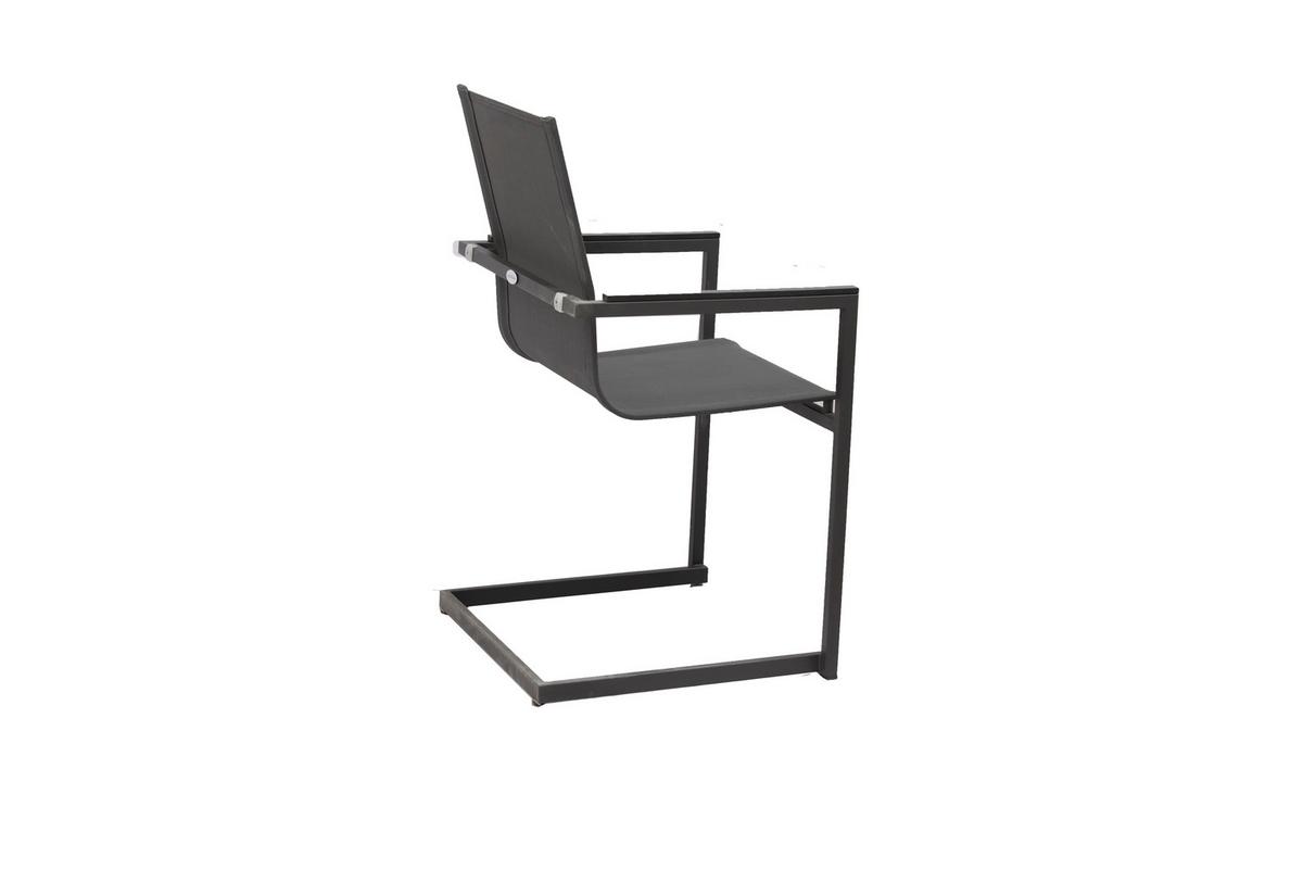 Gartenstuhl Sophia - Anthrazit/Grau, Basics, Kunststoff/Metall (50/56/90cm) - Gardenson
