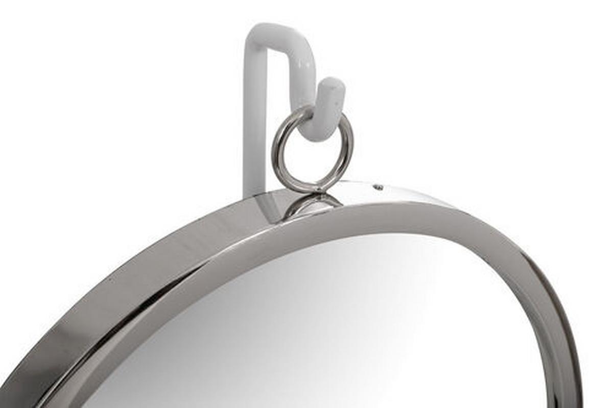 Tischspiegel Eleganca H: 65 Cm Metallrahmen Silberfarben/weiß - Silberfarben/Weiß, LIFESTYLE, Glas/Metall (30/65/13cm) - Kayoom
