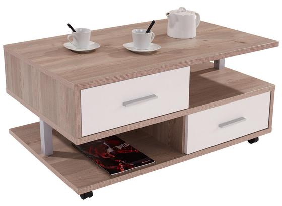 Dohányzóasztal Quattro - Tölgyfa/Fehér, konvencionális, Faalapú anyag (105/45/60cm) Dohányzóasztal Quattro - Tölgyfa/Fehér, konvencionális, Faalapú anyag (105/45/60cm)
