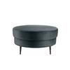 Hocker Pistaccio Blau Velours, D: 80 cm - Blau/Schwarz, MODERN, Textil (80/43cm) - Livetastic