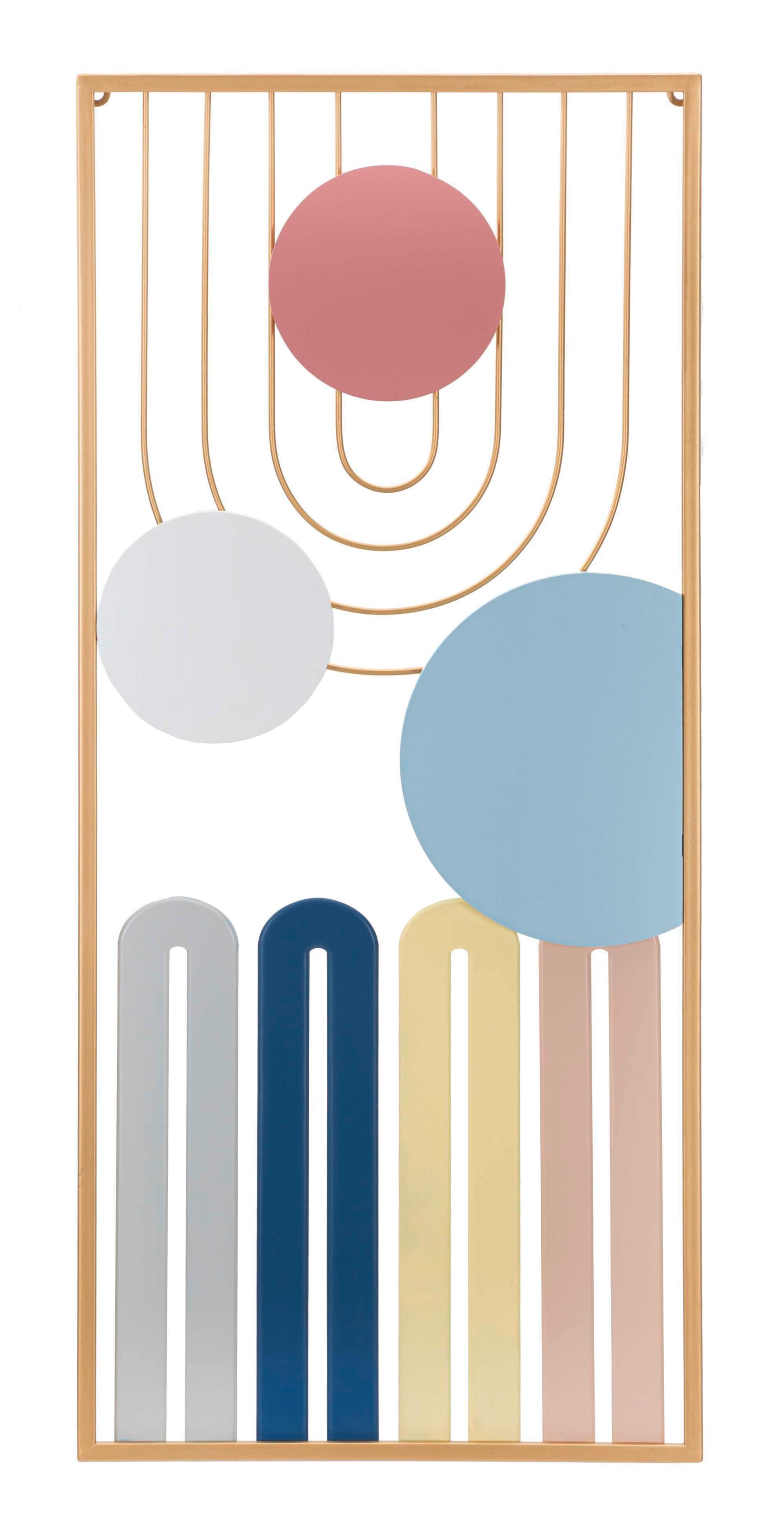 Wanddeko Colorful A Multicolor  B: 84 Cm - Multicolor, Basics, Metall (84/37/2cm)