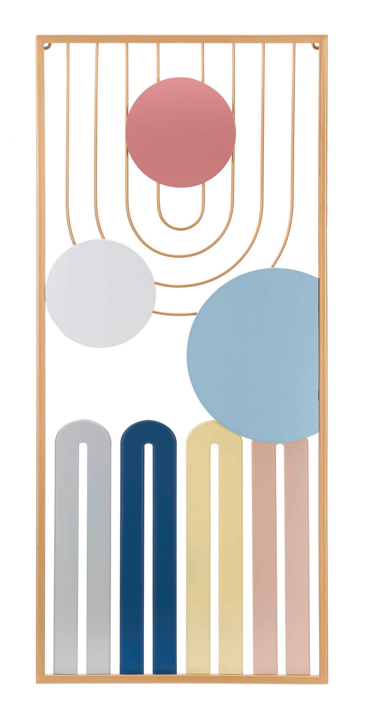 Wanddeko Colorful A Multicolor  B: 84 Cm - Multicolor, Basics, Metall (84/37/2cm)