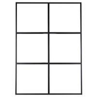 Trennwand Leif Schwarz B: 150 cm - Schwarz, MODERN, Glas/Metall (150/210/2cm) - P & B