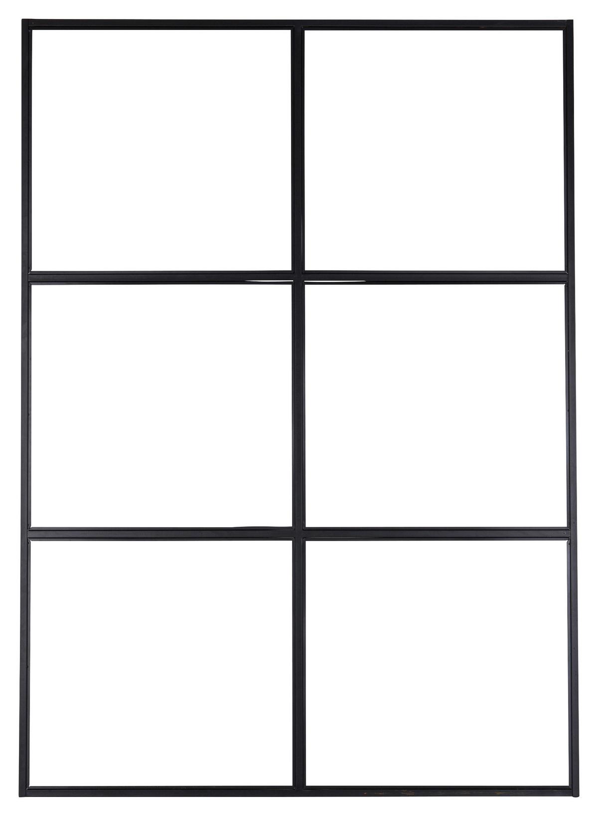 Trennwand Leif Schwarz B: 150 cm - Schwarz, MODERN, Glas/Metall (150/210/2cm) - P & B