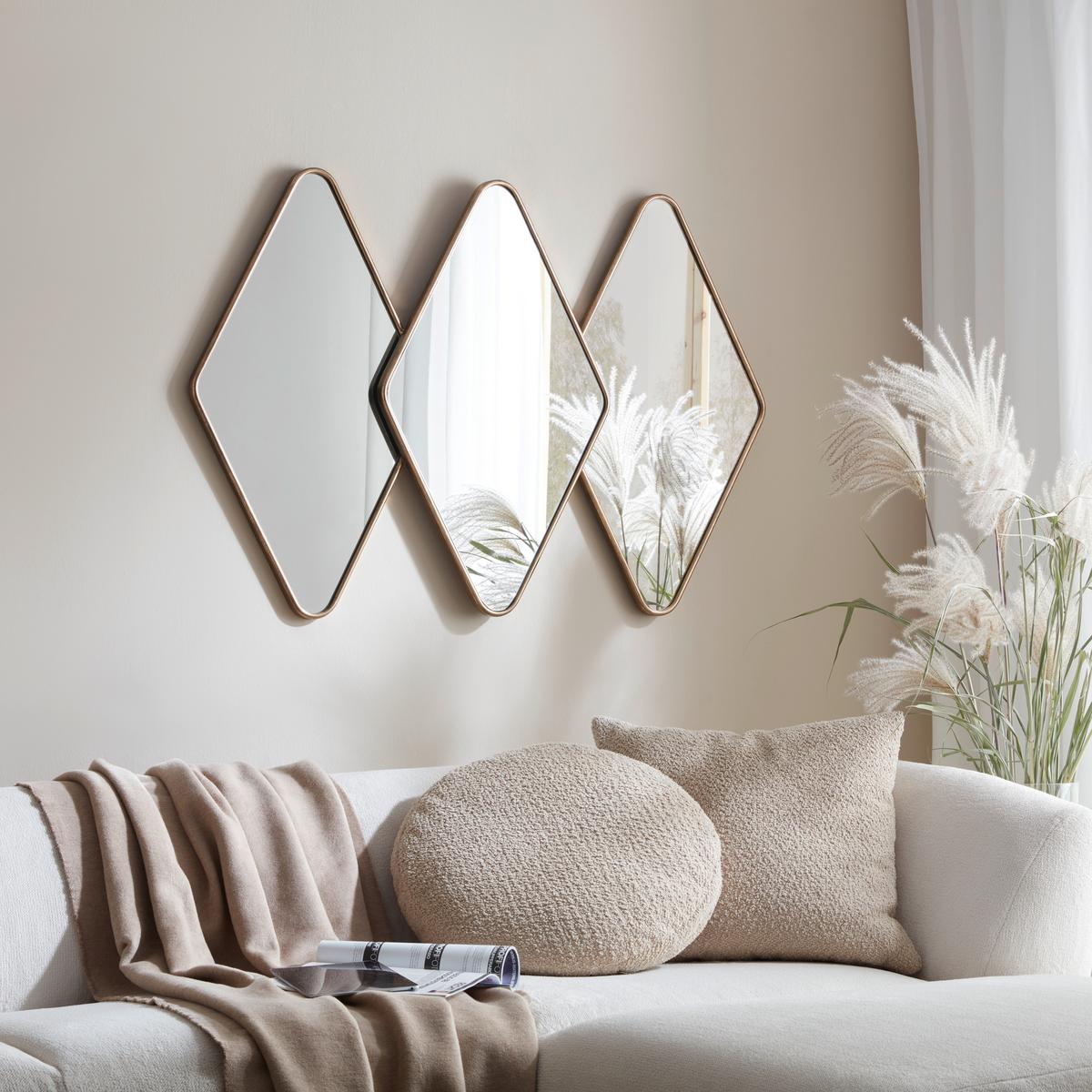 Nástenné zrkadlo zlatá - zlatá, Romantik / Landhaus, kov/plast (125/84/4,5cm) - Premium Living