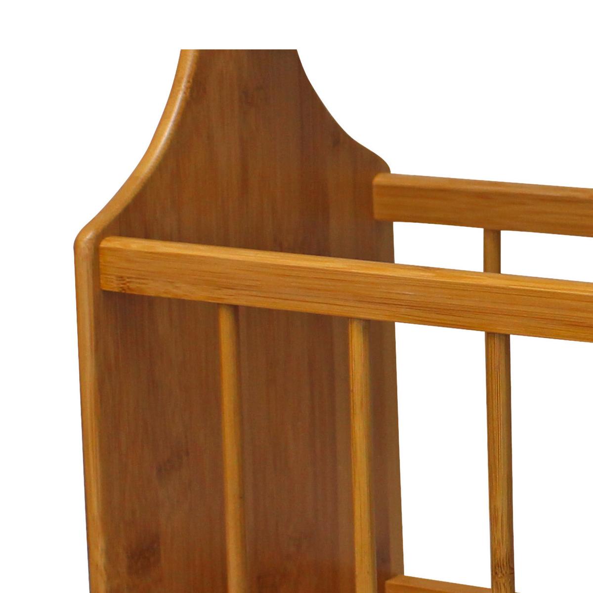 Zeitungsständer Zeta Bambus Natur B: 43 cm mit Tragegriff - Naturfarben, MODERN, Holz (43/34/20,5cm)