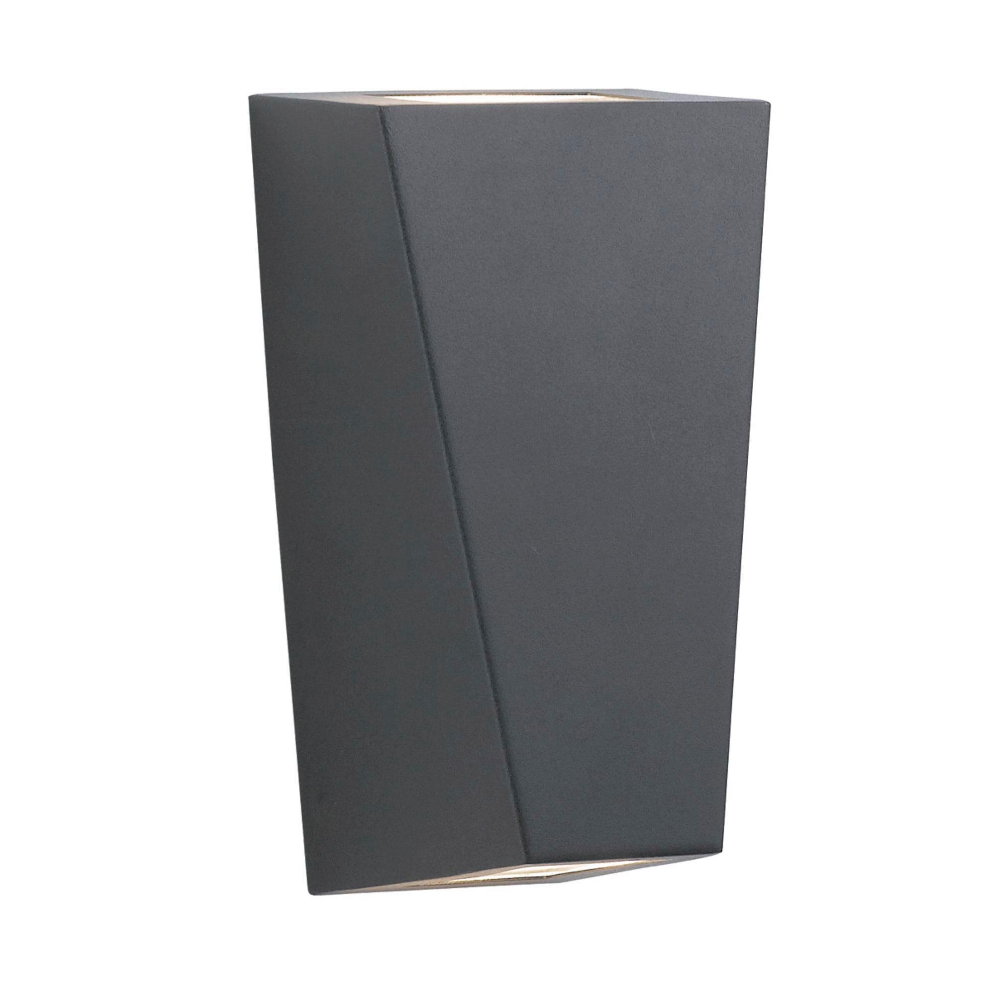 LED-Außenleuchte 5600-2bk-Led - Schwarz, Basics, Glas/Metall (12/22cm)