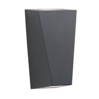 LED-Außenleuchte 5600-2bk-Led - Schwarz, Basics, Glas/Metall (12/22cm)