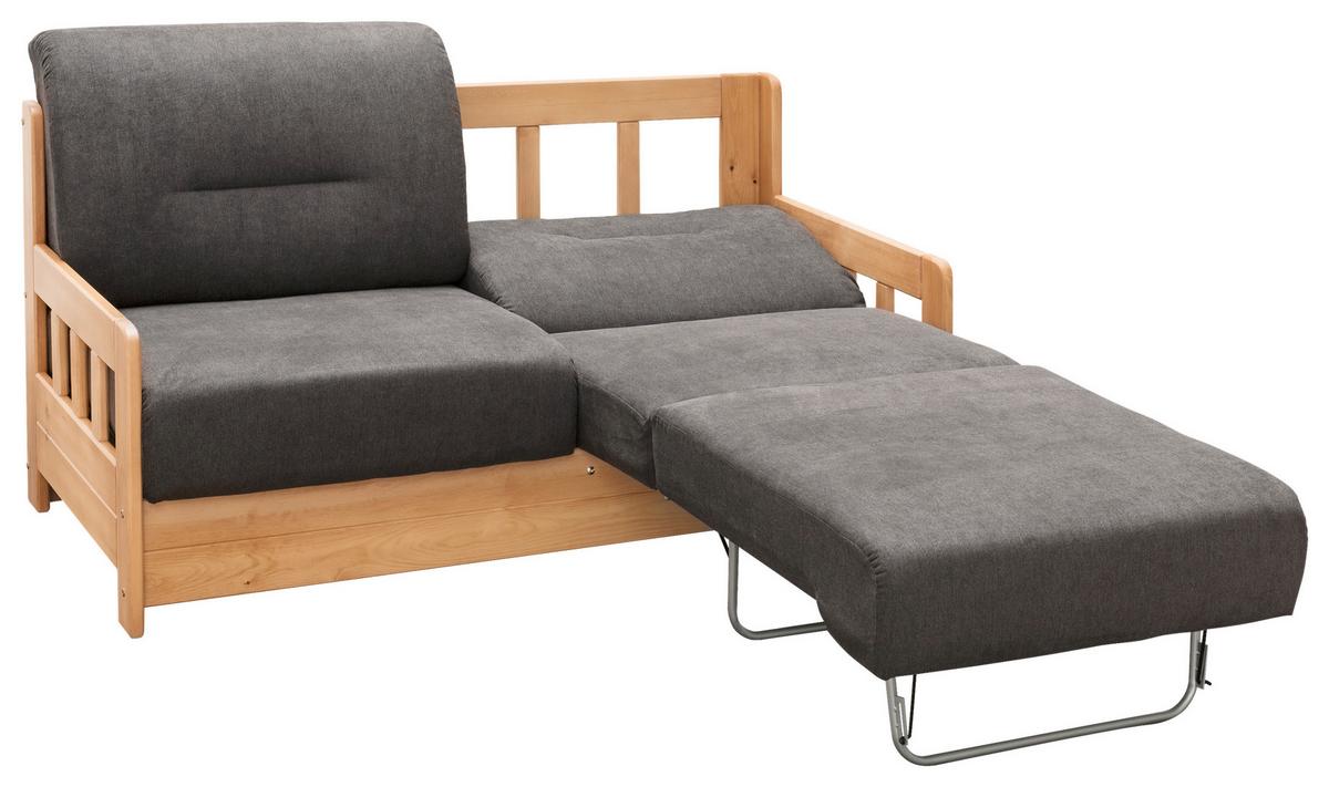 Schlafsofa Camino - Dunkelbraun/Kieferfarben, KONVENTIONELL, Holz/Textil (154/88/90cm) - Livetastic