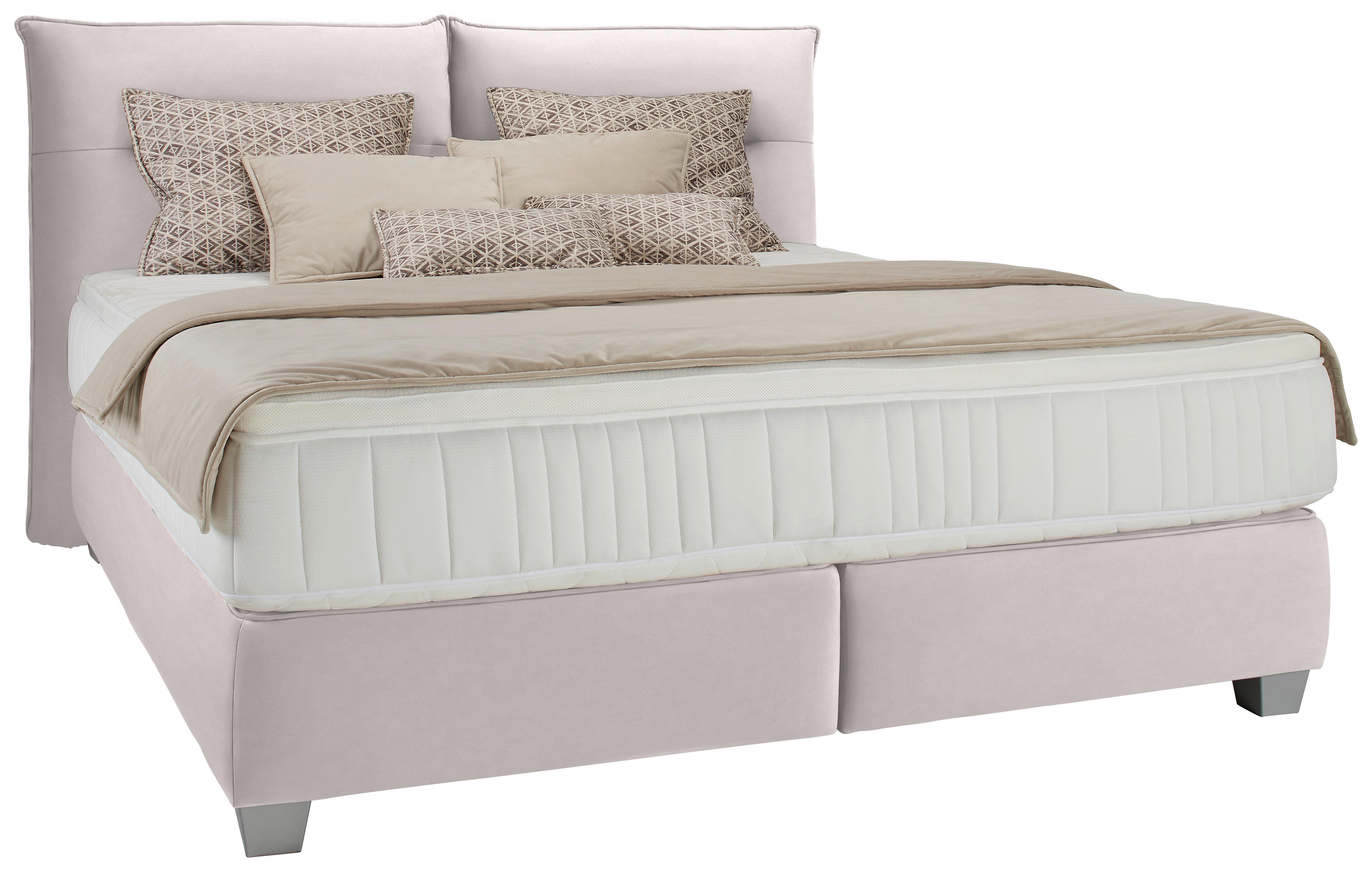 Posteľ boxspring Fog 180x200cm,piesková - piesková/strieborná, Lifestyle, textil/plast (180/200cm) - Premium Living