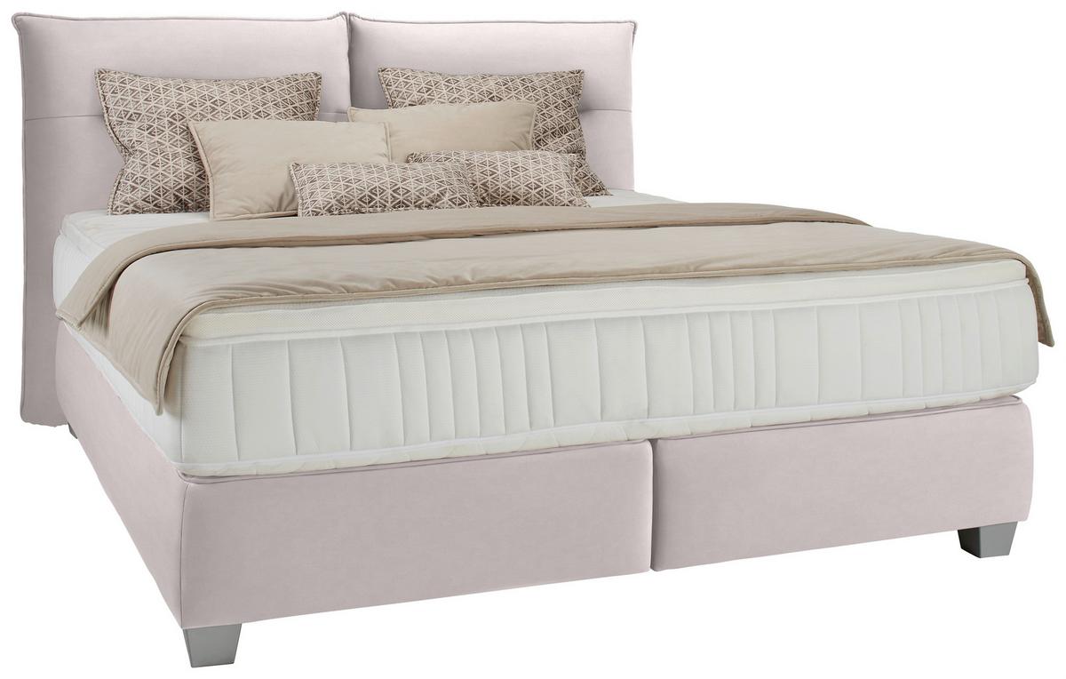 Posteľ boxspring Fog 180x200cm,piesková - piesková/strieborná, Lifestyle, textil/plast (160/200cm) - Premium Living