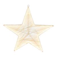 DEKORAČNÍ HVĚZDA STELLA - průhledné/barvy zlata, Moderní, kov/plast (59/59/4cm)