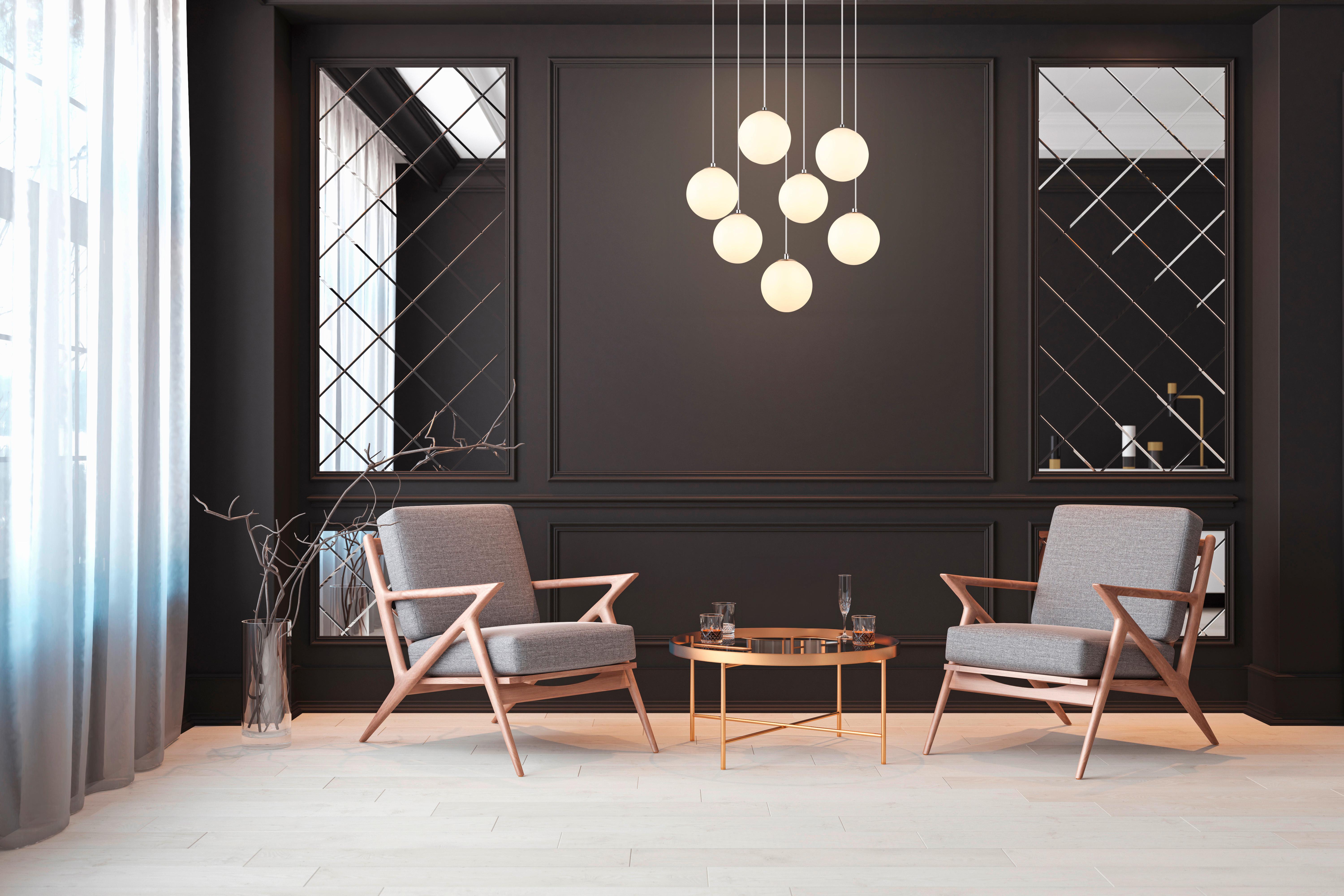 LED-Hängeleuchte 56140-7h - Schwarz/Weiß, Design, Glas/Kunststoff (55/120cm) - Globo