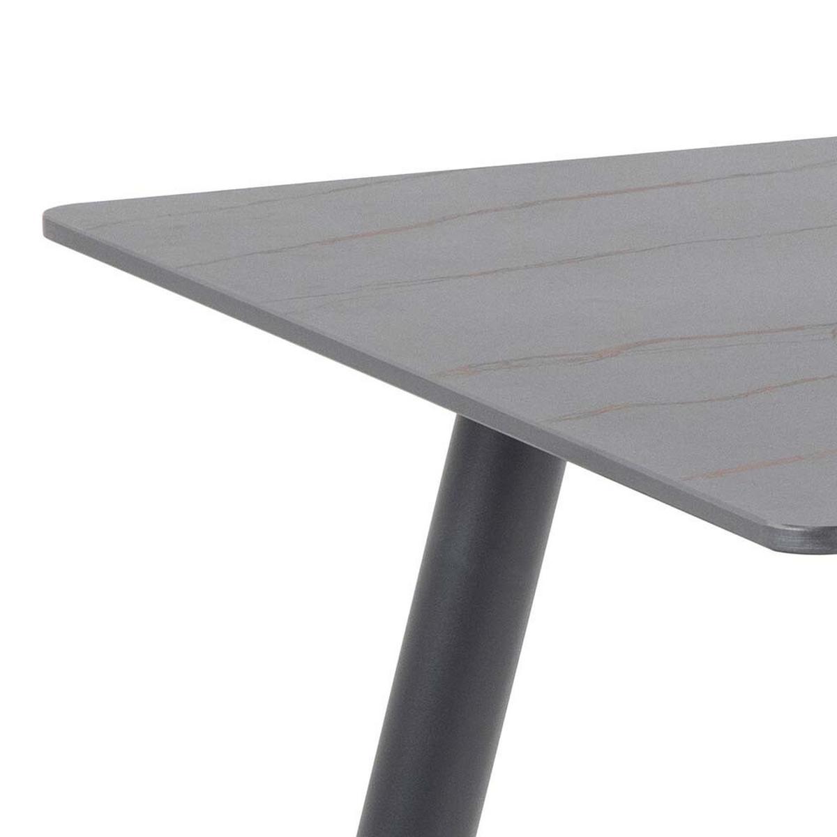 Esstisch Wicklow - Schwarz, MODERN, Keramik/Metall (140/80/75cm) - MID.YOU