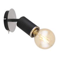 Strahler 54032-1b 1-Flammig L:12 cm - Schwarz, Basics, Holz/Metall (12/18/17cm) - Globo