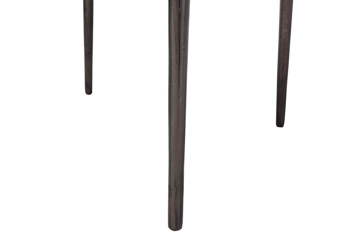 Beistelltisch Wood Art 125 Goldfarben/Schwarz B: 41 cm - Goldfarben/Schwarz, Design, Metall (41/46/44cm) - Kayoom