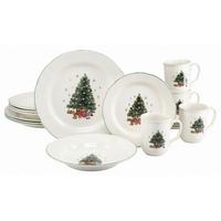 Kombiserviceset 16 -teilig. Steingut, Multicolor/Weiß - Multicolor/Weiß, Basics, Keramik - Creatable