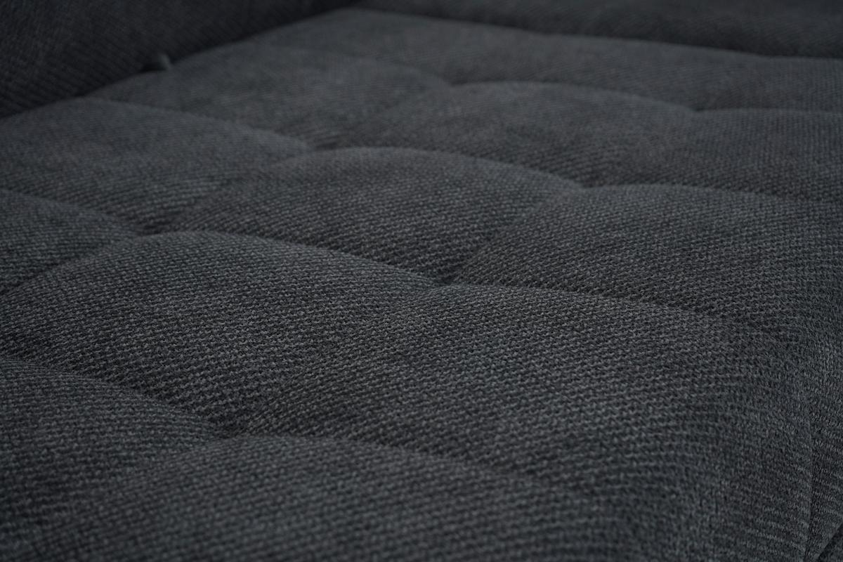 Ecksofa Barletta New Dunkelgrau, Lf: 146x227 cm - Dunkelgrau/Schwarz, ROMANTIK / LANDHAUS, Textil (289/228cm) - Luca Bessoni