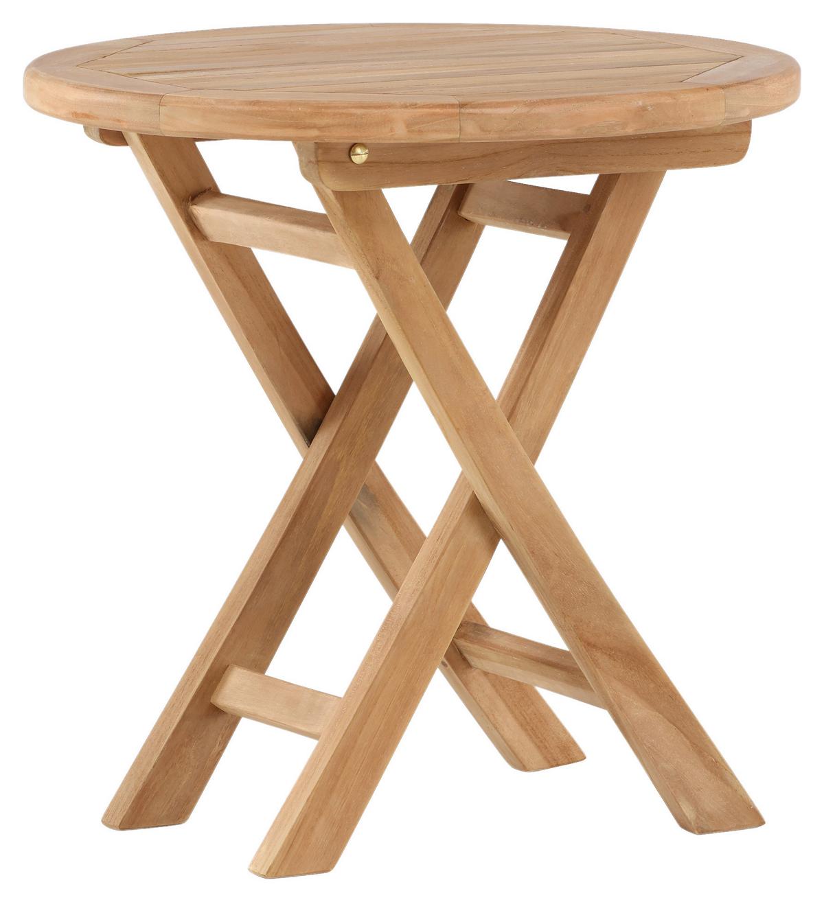 Gartenbeistelltisch Kenya - Teakfarben, KONVENTIONELL, Holz (50/50/50cm) - Gardenson