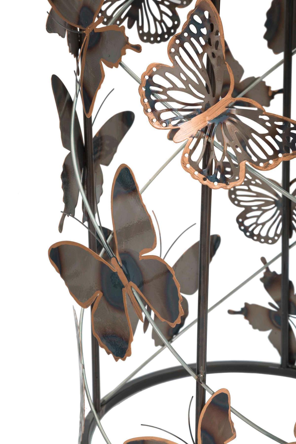 Couchtisch Farfalle Set 2pcs Goldfarben, Grau B: 55 Cm - Goldfarben/Grau, Basics, Glas/Metall (55/41,3/41,3cm)