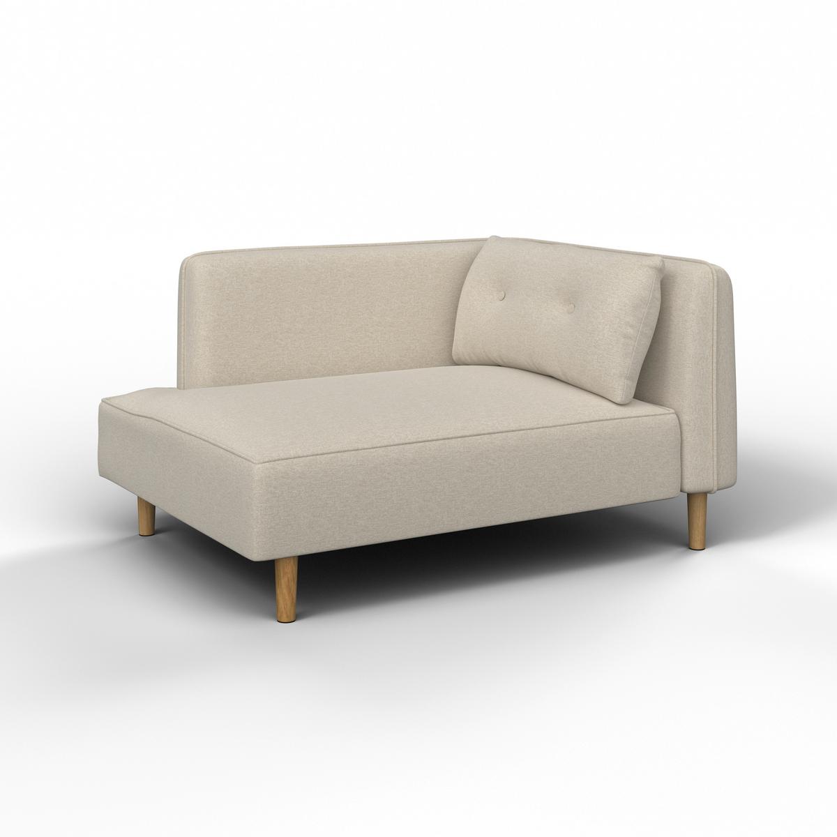 Pohovka FANNY, šedavě hnědá - přírodní barvy/šedavě hnědá, Moderní, dřevo/textil (154/55/73cm) - Bessagi Home