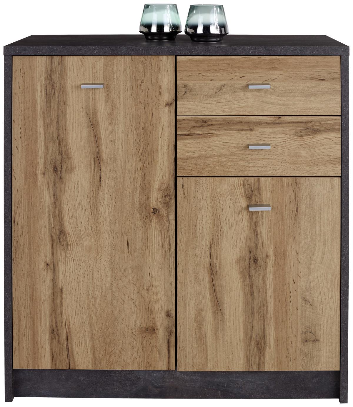 Komód 4-You 74/85 Cm - tölgyfa, Modern, faalapú anyag (74/85,4/34,6cm)
