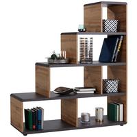 Regal Fontana B 138,5cm, Betonoptik/Eiche Dekor - Eiche Wotan, MODERN (139/148/35cm)