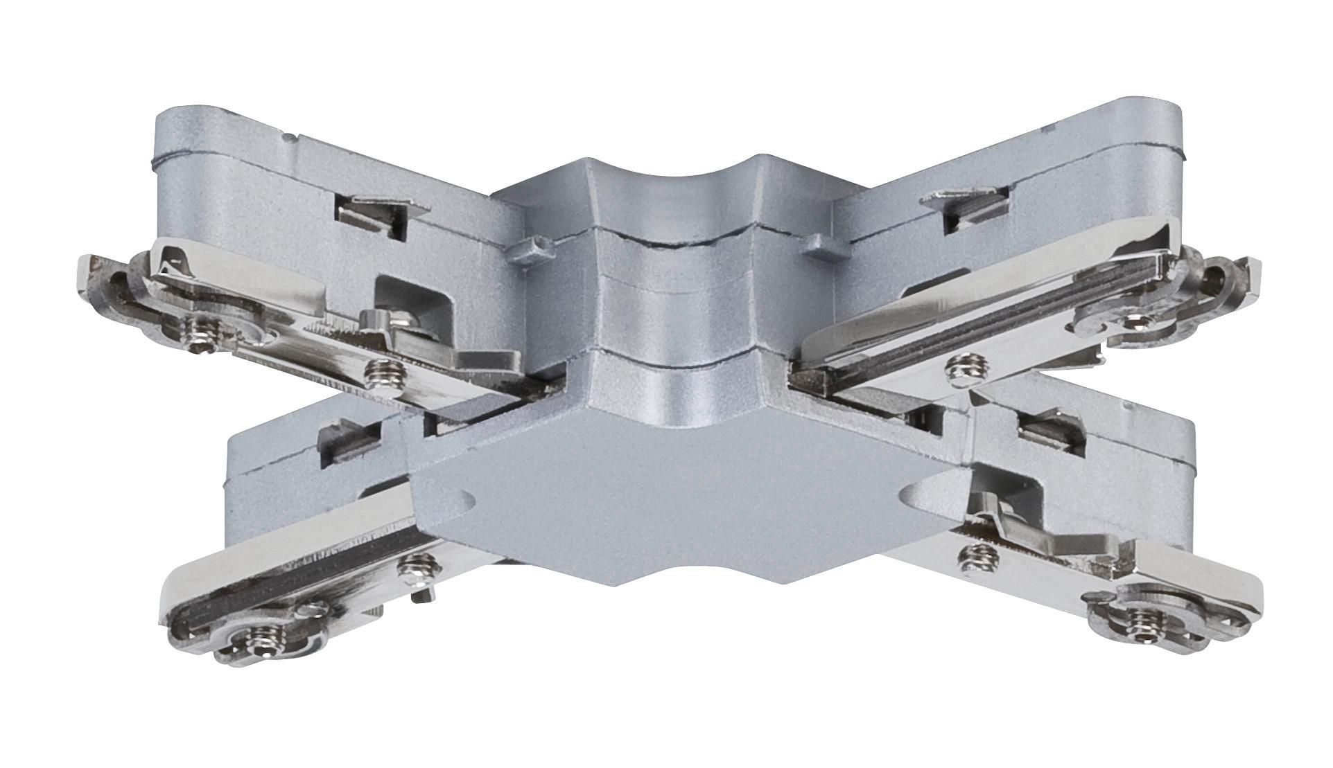 Schienensystem Urail X-Verbinder 97657 Chromfarben - Chromfarben, Design, Metall (10,4/1,8/10,4cm) - Paulmann