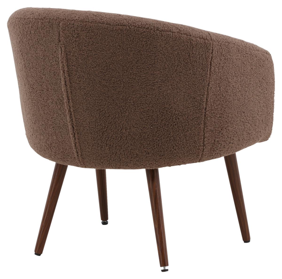 Sessel Wanda, Braun B: 68 cm - Braun, Design, Textil/Metall (68/75/63cm) - Livetastic