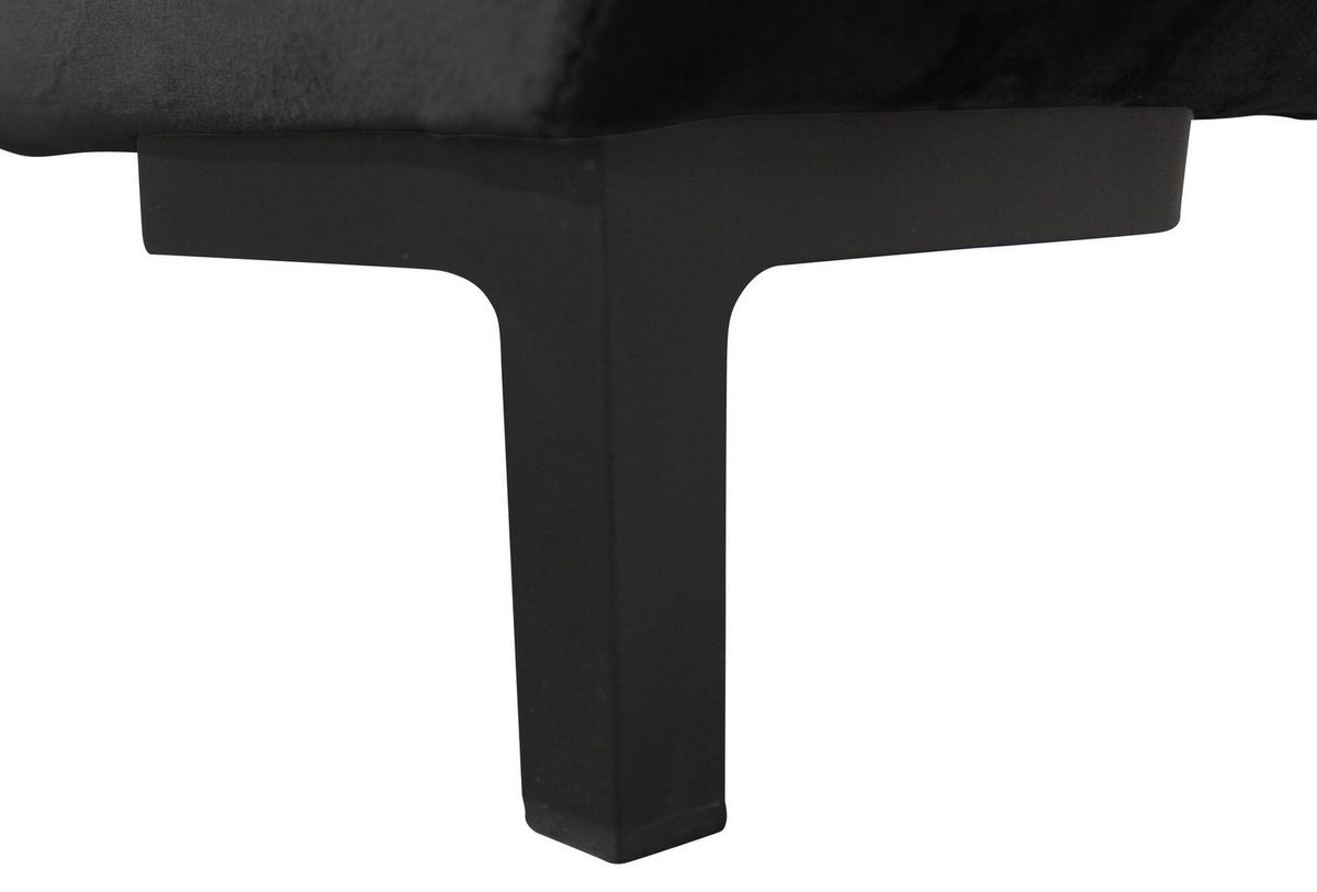 Eckschlafsofa Bello Schwarz Schlaffunktion Ottomane Rechts - Schwarz, Design, Textil (277/187cm) - Livetastic