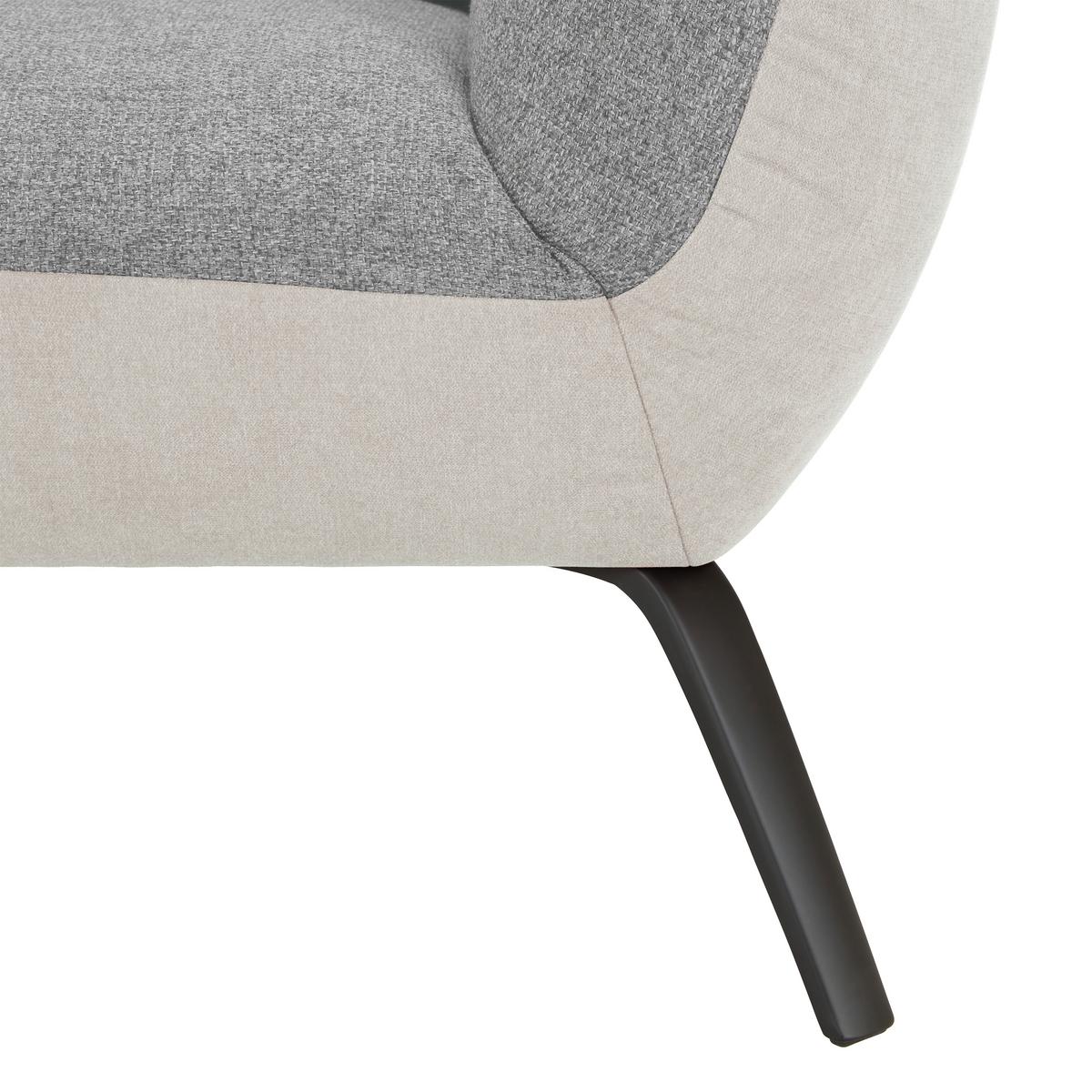 Veľká pohovka TRENDY, strieborná - čierna/strieborná, Modern, kompozitné drevo (260/93/124cm) - Premium Living