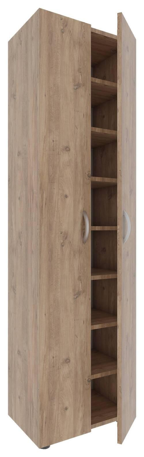 Schuhschrank Ulas Honigeiche Dekor B: 49 Cm - Honigeiche/Grau, MODERN, Holzwerkstoff (49/173/30cm) - MID.YOU