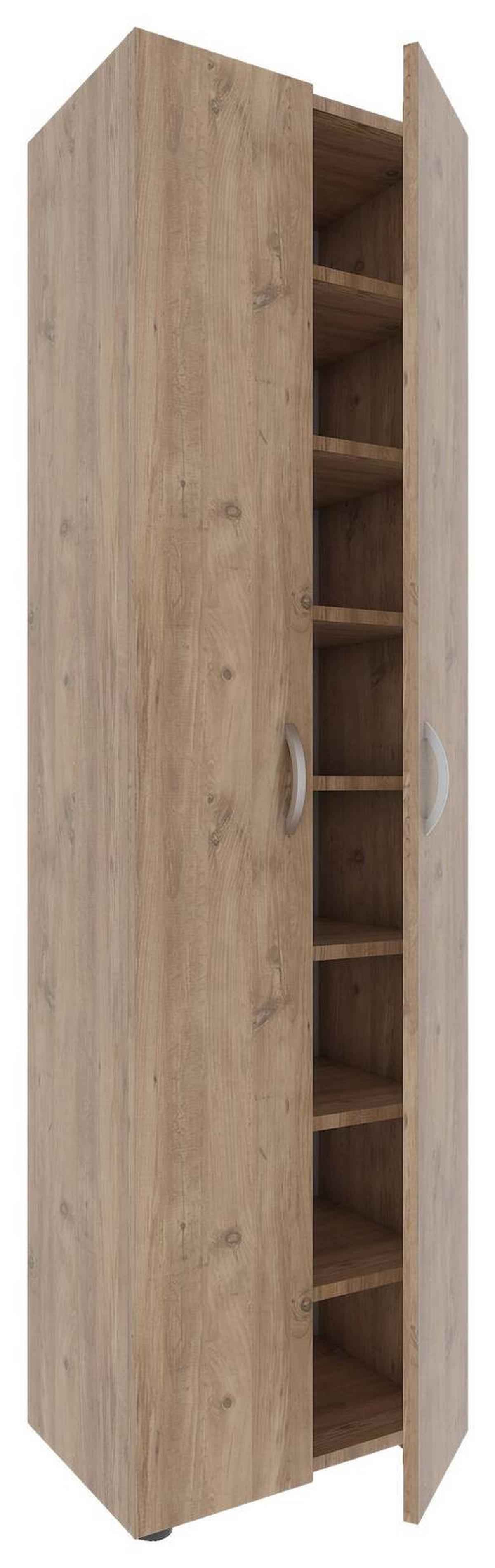 Schuhschrank Ulas Honigeiche Dekor B: 49 Cm - Honigeiche/Grau, MODERN, Holzwerkstoff (49/173/30cm) - MID.YOU