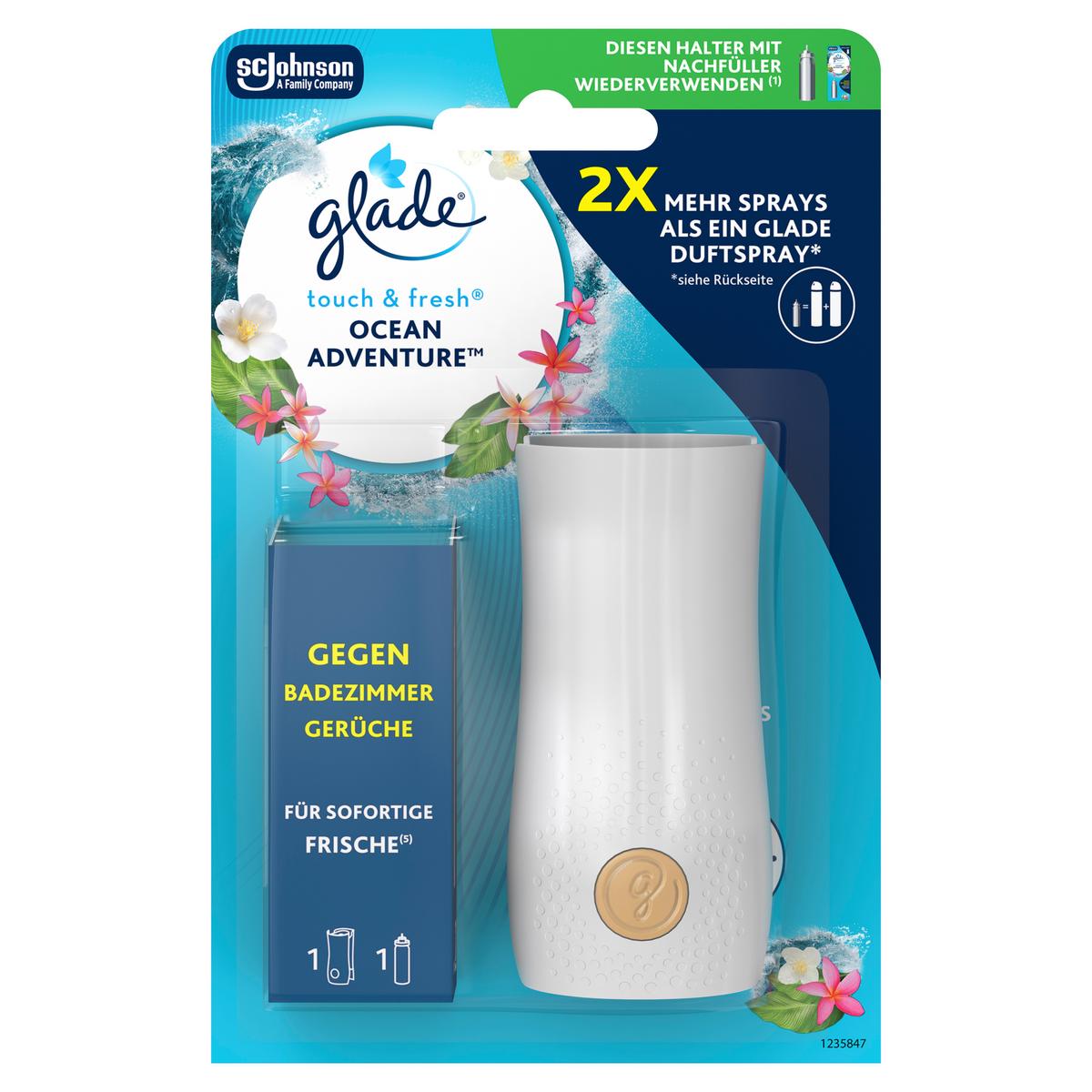 Raumduft Touch&fresh Ocean Adventure - Goldfarben/Weiß, Basics, Kunststoff/Metall (4/8,5/4cm) - Glade