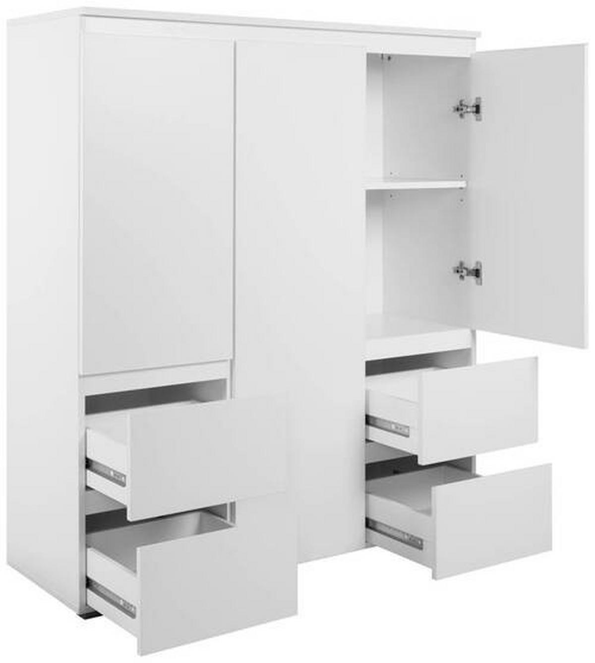 Highboard 116cm Image Weiß - Anthrazit/Weiß, Design, Holzwerkstoff (116/131/40cm) - MID.YOU