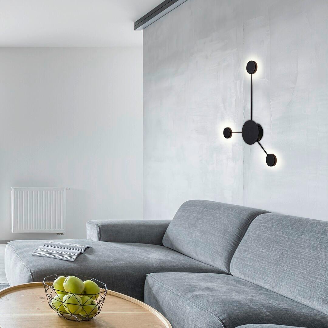 NÁSTĚNNÉ LED SVÍTIDLO AMADEO - černá, Design (69/52/6cm) - Rabalux