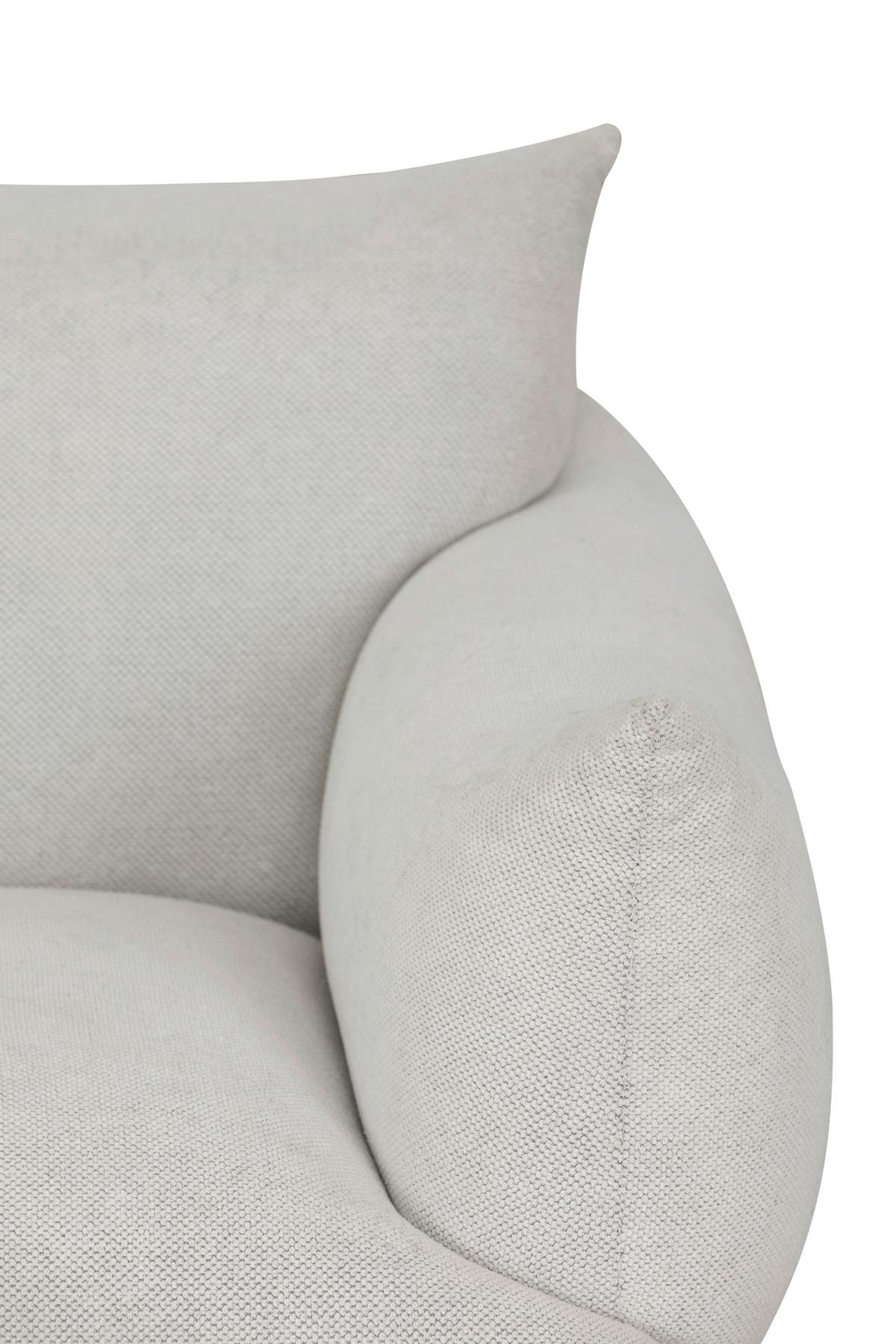 Sofa Honey - Creme/Schwarz, Trend, Textil (185/77/83cm) - P & B
