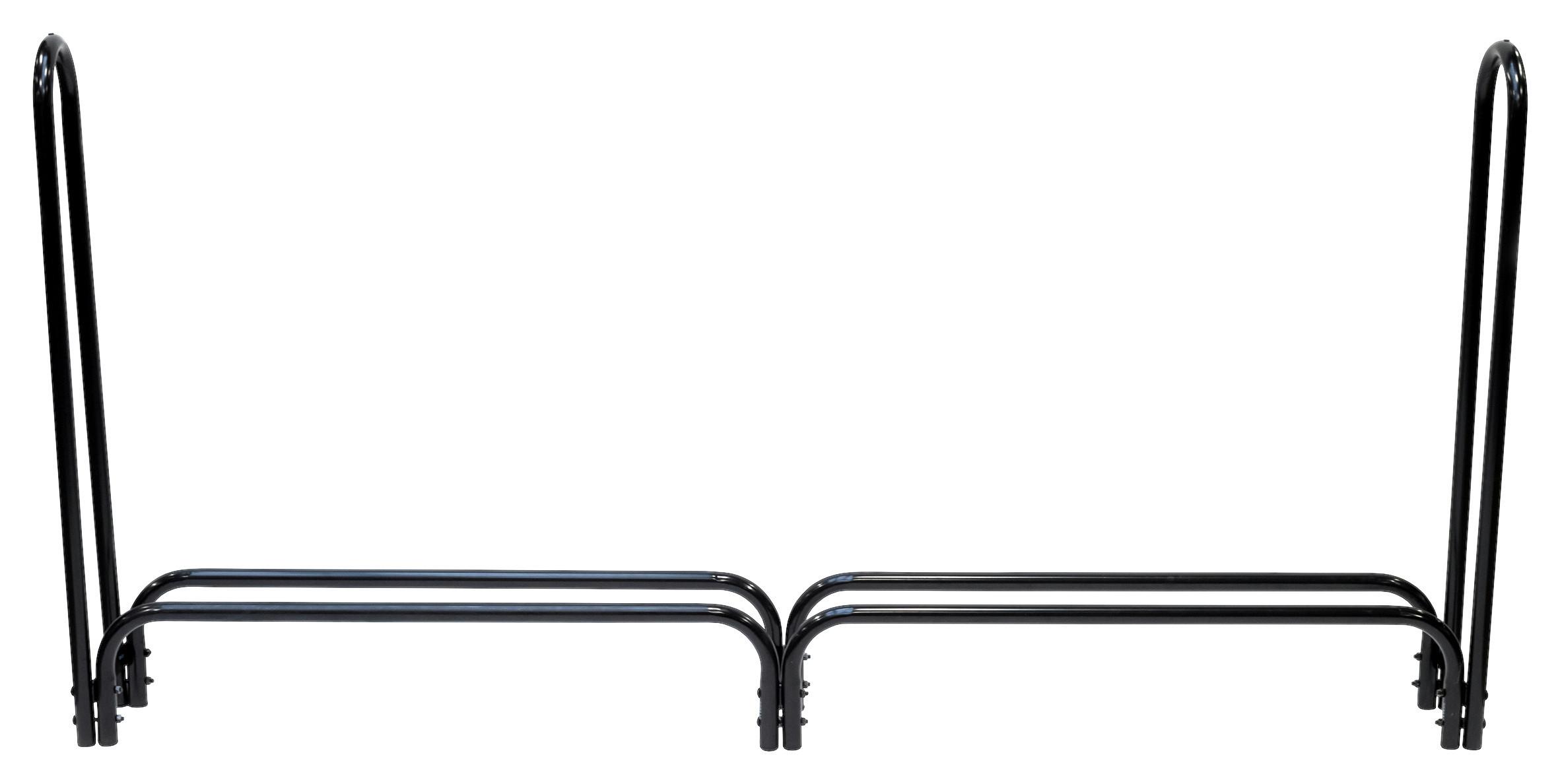 Regál na drevo 244cm - čierna, Basics, kov (25/118/244cm)